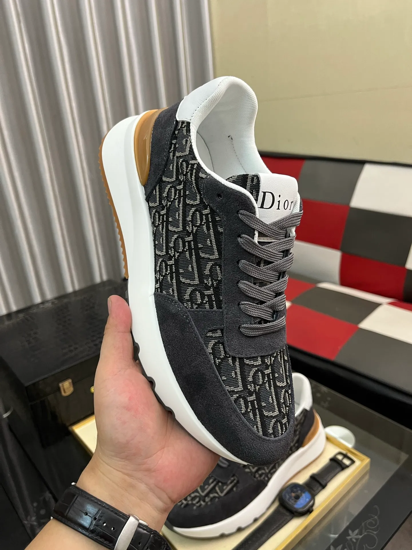 Men's shoes 💰438⌚️⌚️ [Dior] new casual shoes. Exclusive mold-making custom style, the fabric is imported from Italy, and the leather is breathable inside. Exclusively molded and customized outsole is wear-resistant. Counter-level version, perfect matching, on-shoe effect, and exquisite workmanship. Code number: 38-444️⃣Colors available